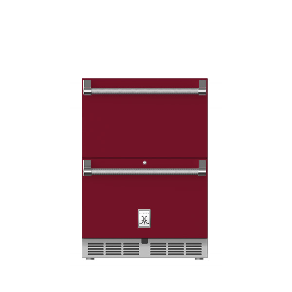24" Outdoor Refrigerator Drawer and Freezer Drawer with Lock GRFR24BG