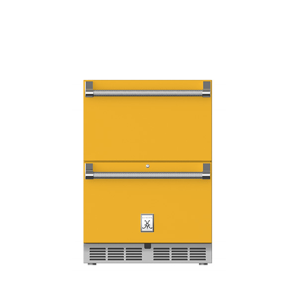 24" Outdoor Refrigerator Drawer and Freezer Drawer with Lock GRFR24YW