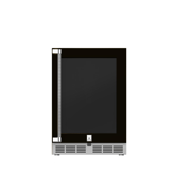 24" Outdoor Undercounter Refrigerator (Glass Door) GRGR24BK