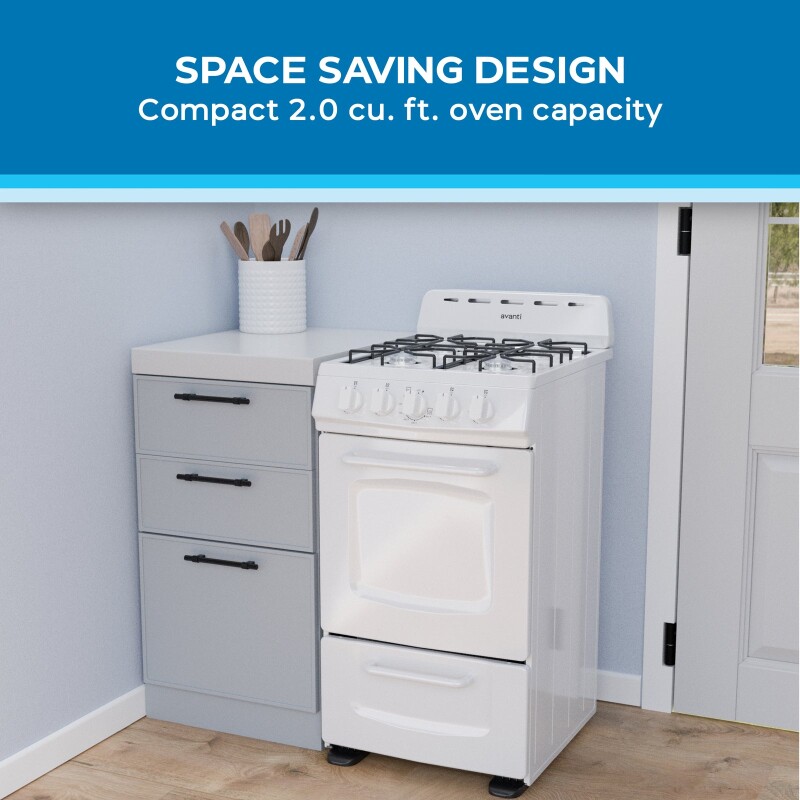 Avanti 20" Gas Range Oven GRO20P0W