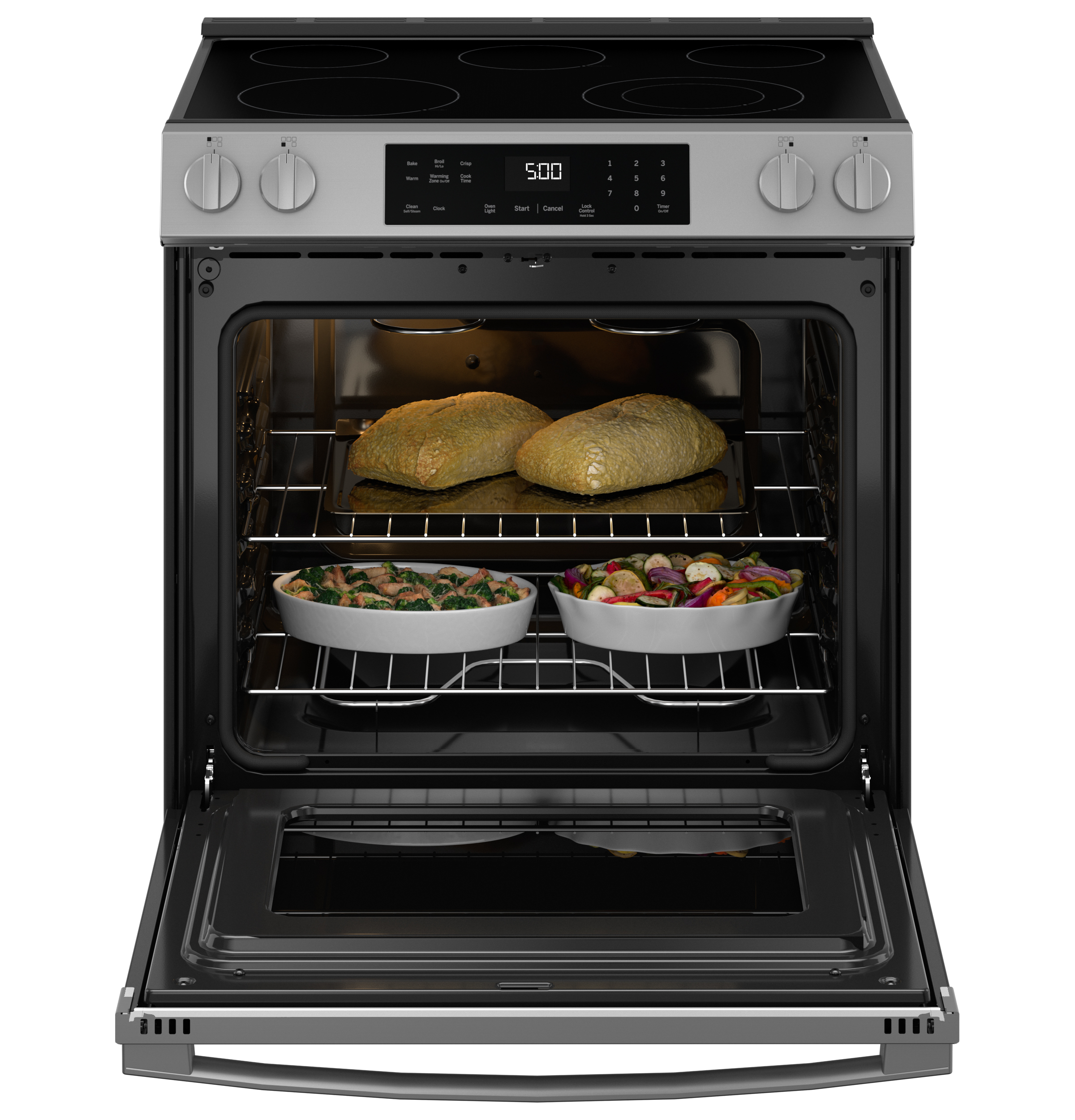 30" Slide-In Electric Range with Crisp Mode GRS500PVSS
