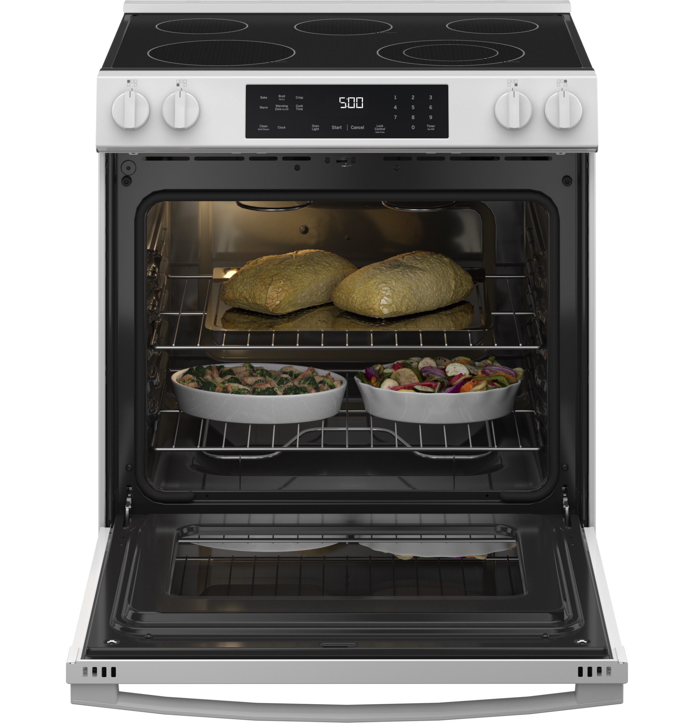 30" Slide-In Electric Range with Crisp Mode GRS500PVWW