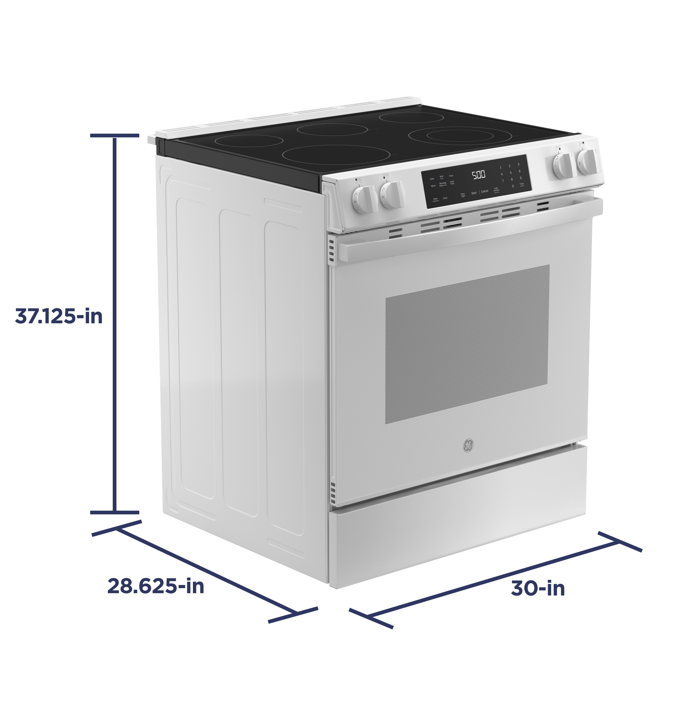 30" Slide-In Electric Range with Crisp Mode GRS500PVWW