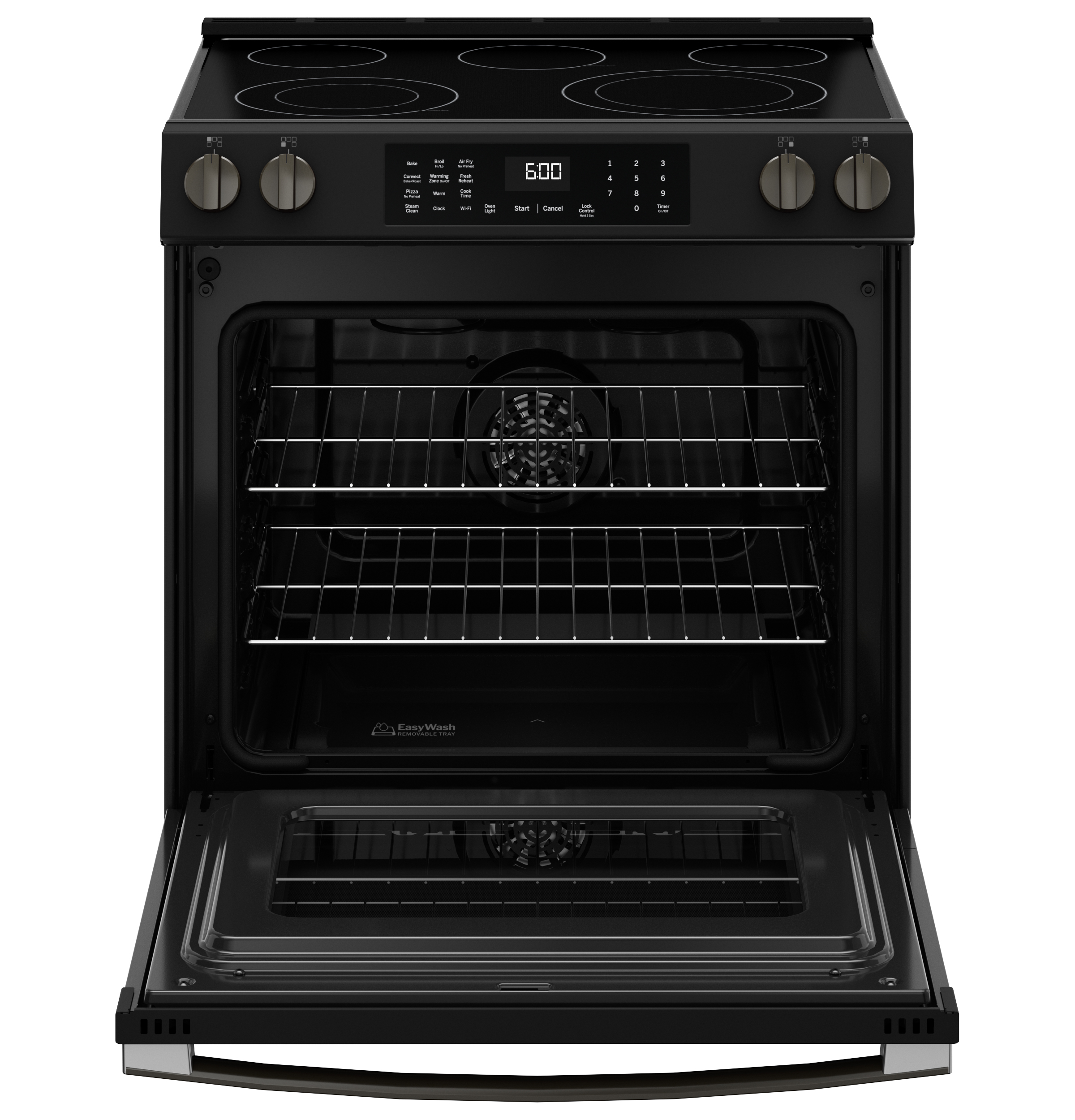 30" Slide-In Electric Convection Range with No Preheat Air Fry and EasyWash Oven Tray GRS600AVDS