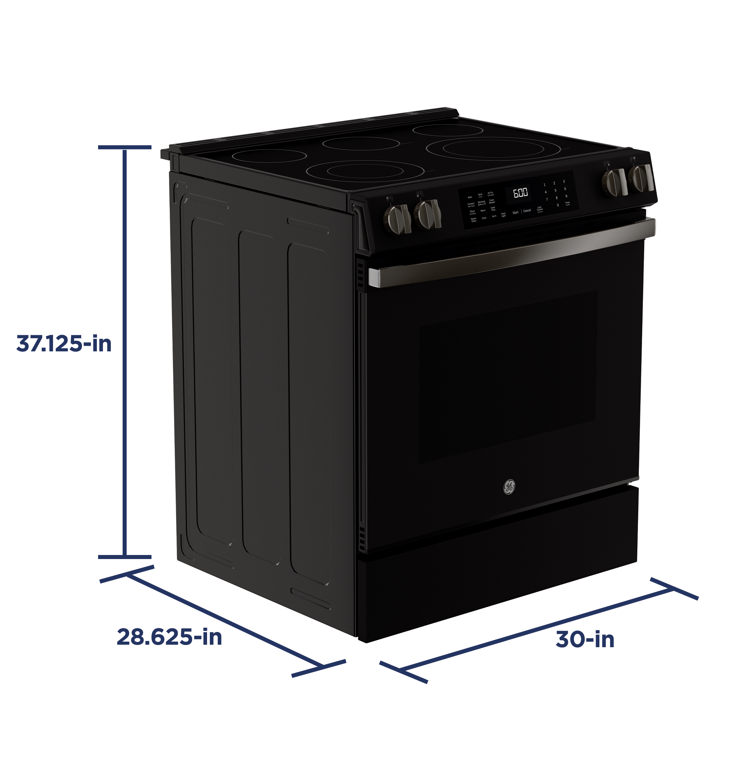 30" Slide-In Electric Convection Range with No Preheat Air Fry and EasyWash Oven Tray GRS600AVDS
