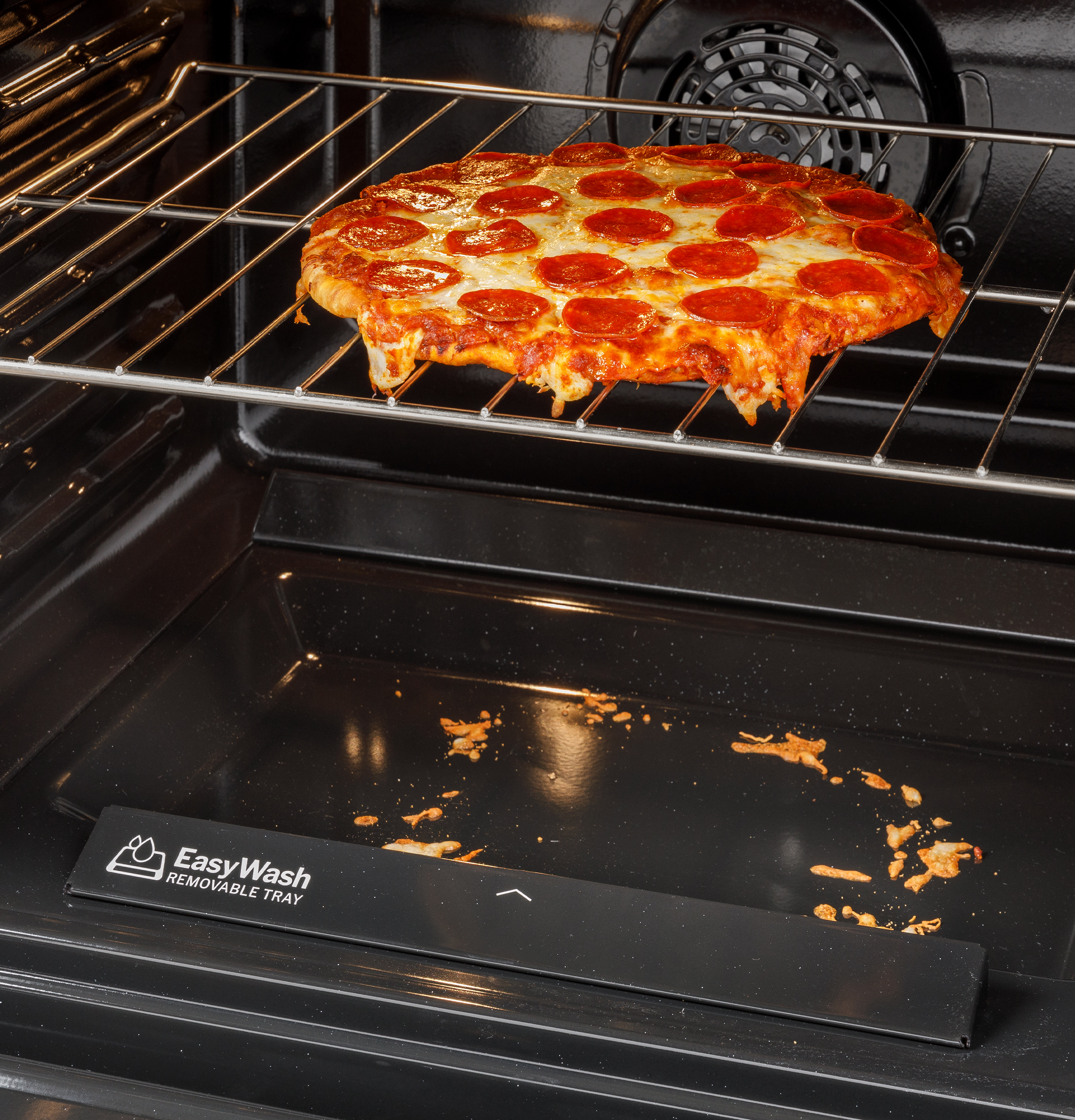 30" Slide-In Electric Convection Range with No Preheat Air Fry and EasyWash Oven Tray GRS600AVFS