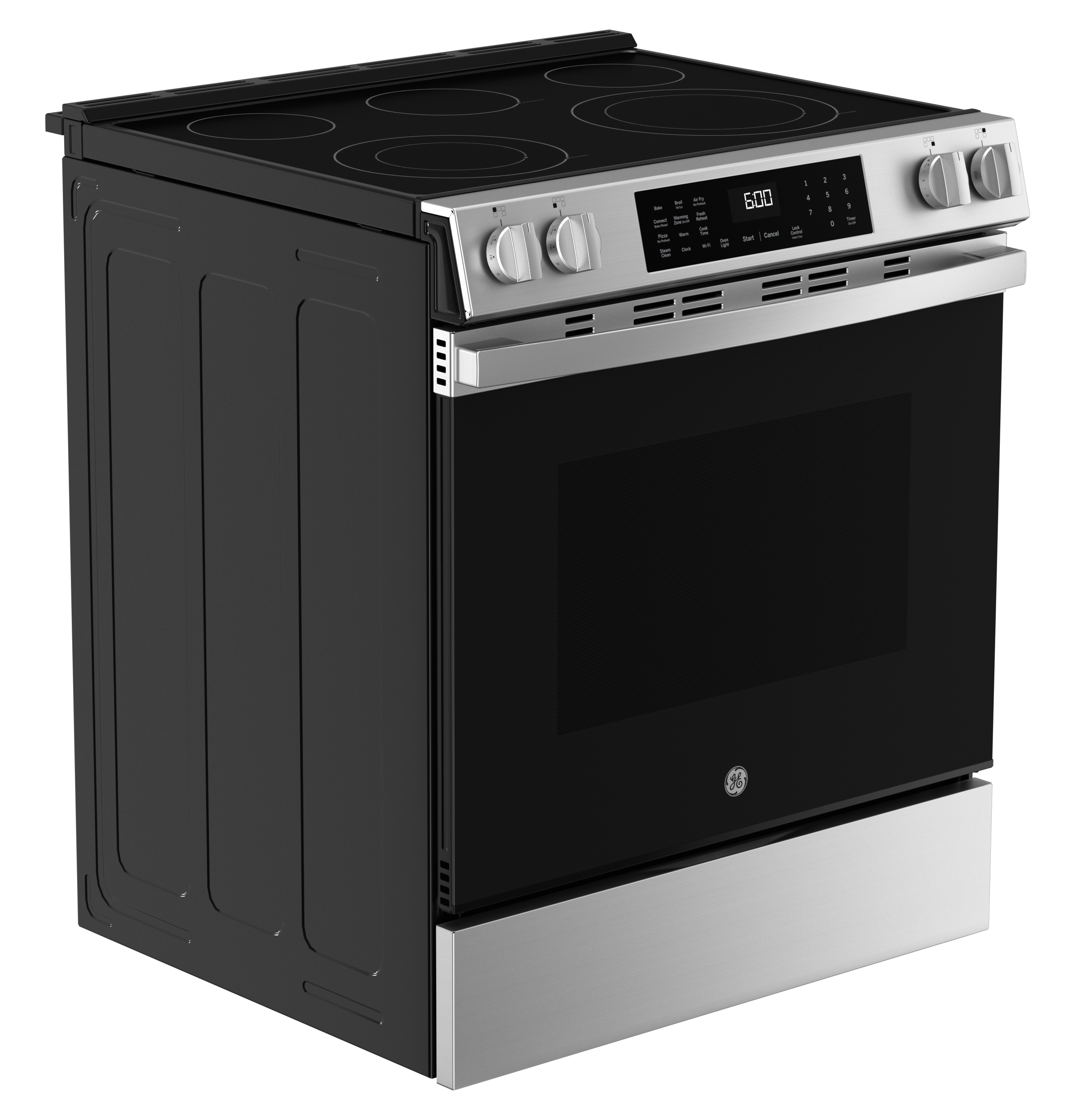 30" Slide-In Electric Convection Range with No Preheat Air Fry and EasyWash Oven Tray GRS600AVFS