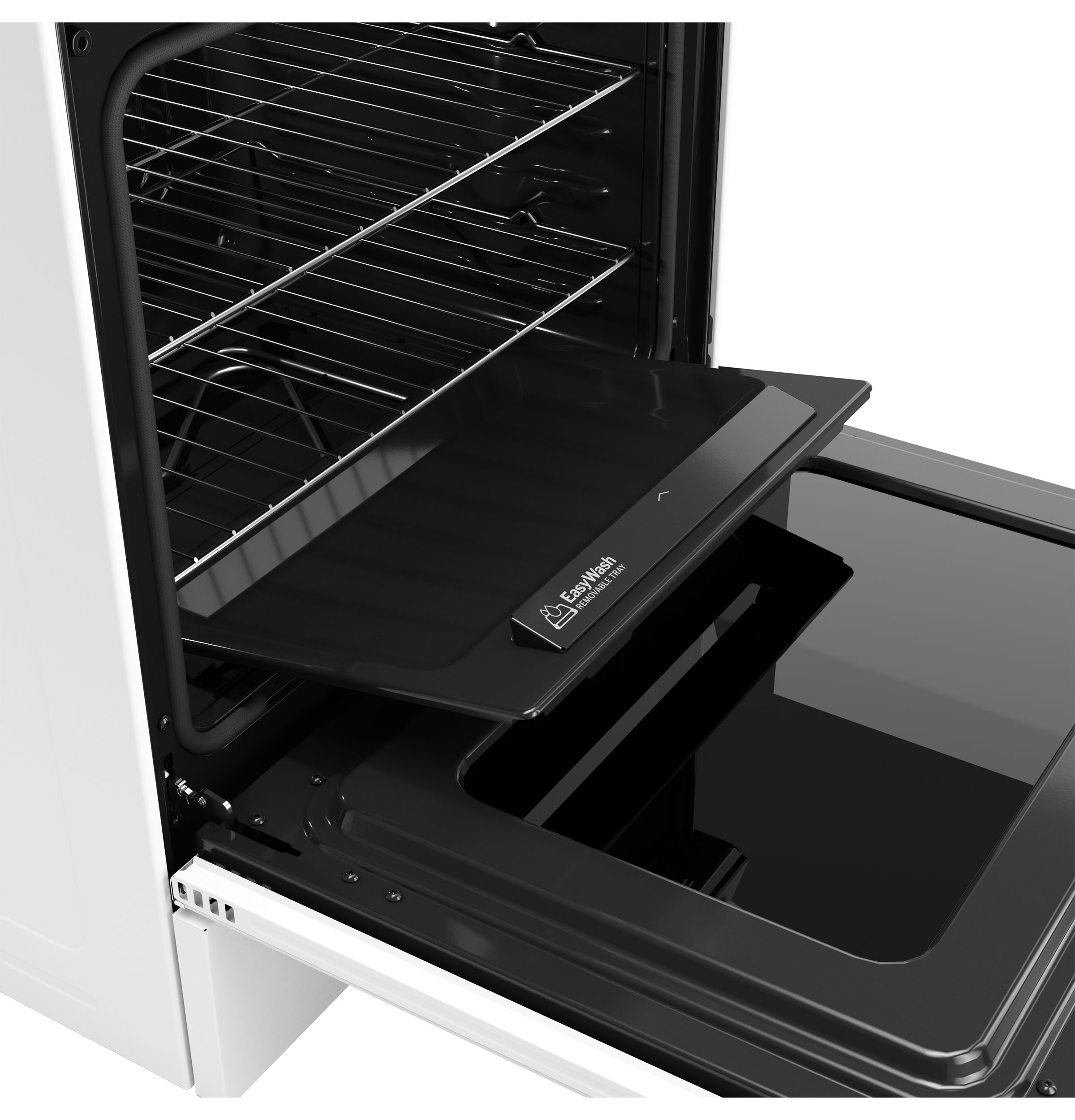 30" Slide-In Electric Convection Range with No Preheat Air Fry and EasyWash Oven Tray GRS600AVWW