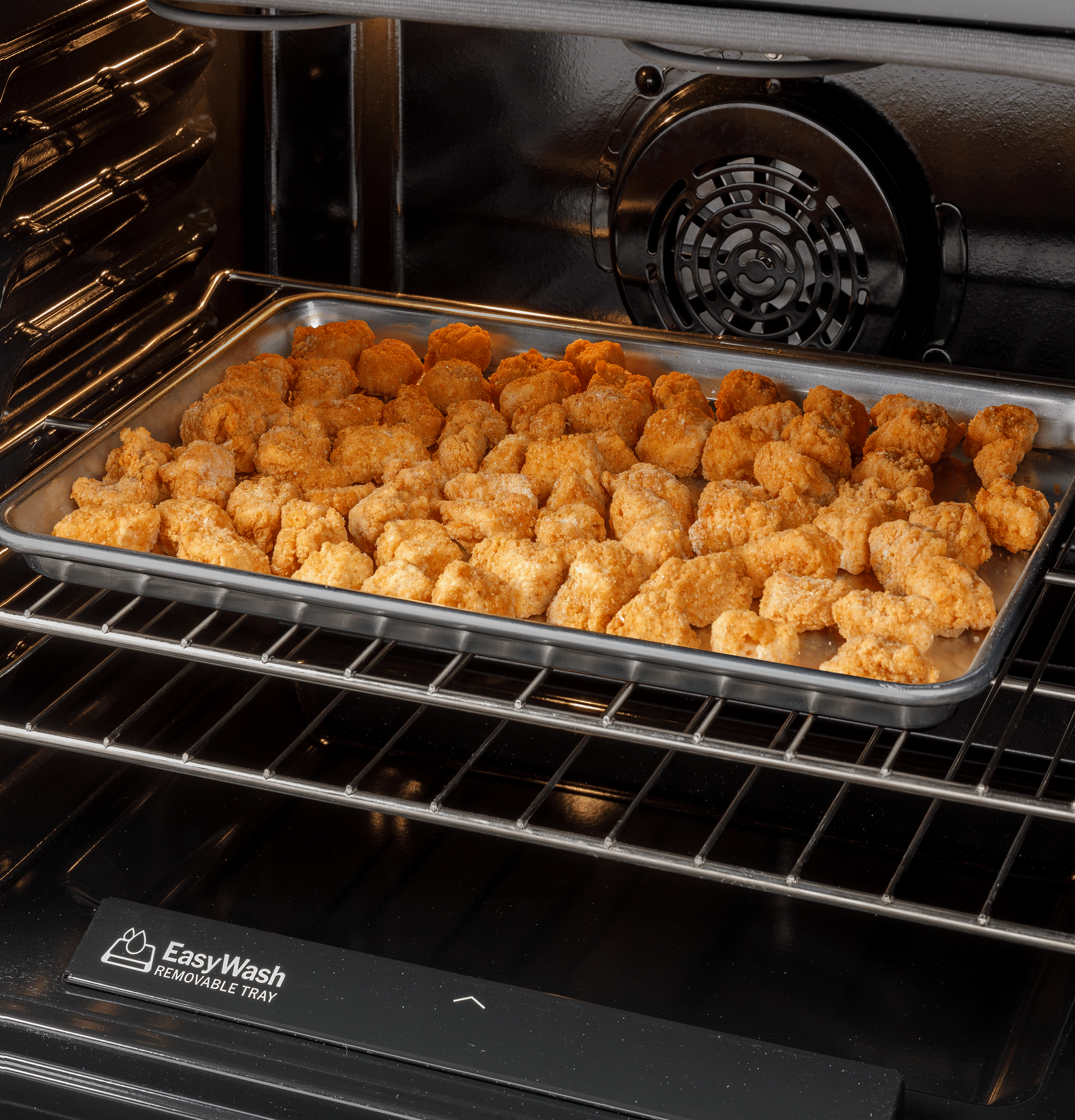 30" Slide-In Electric Convection Range with No Preheat Air Fry and EasyWash Oven Tray GRS600AVWW