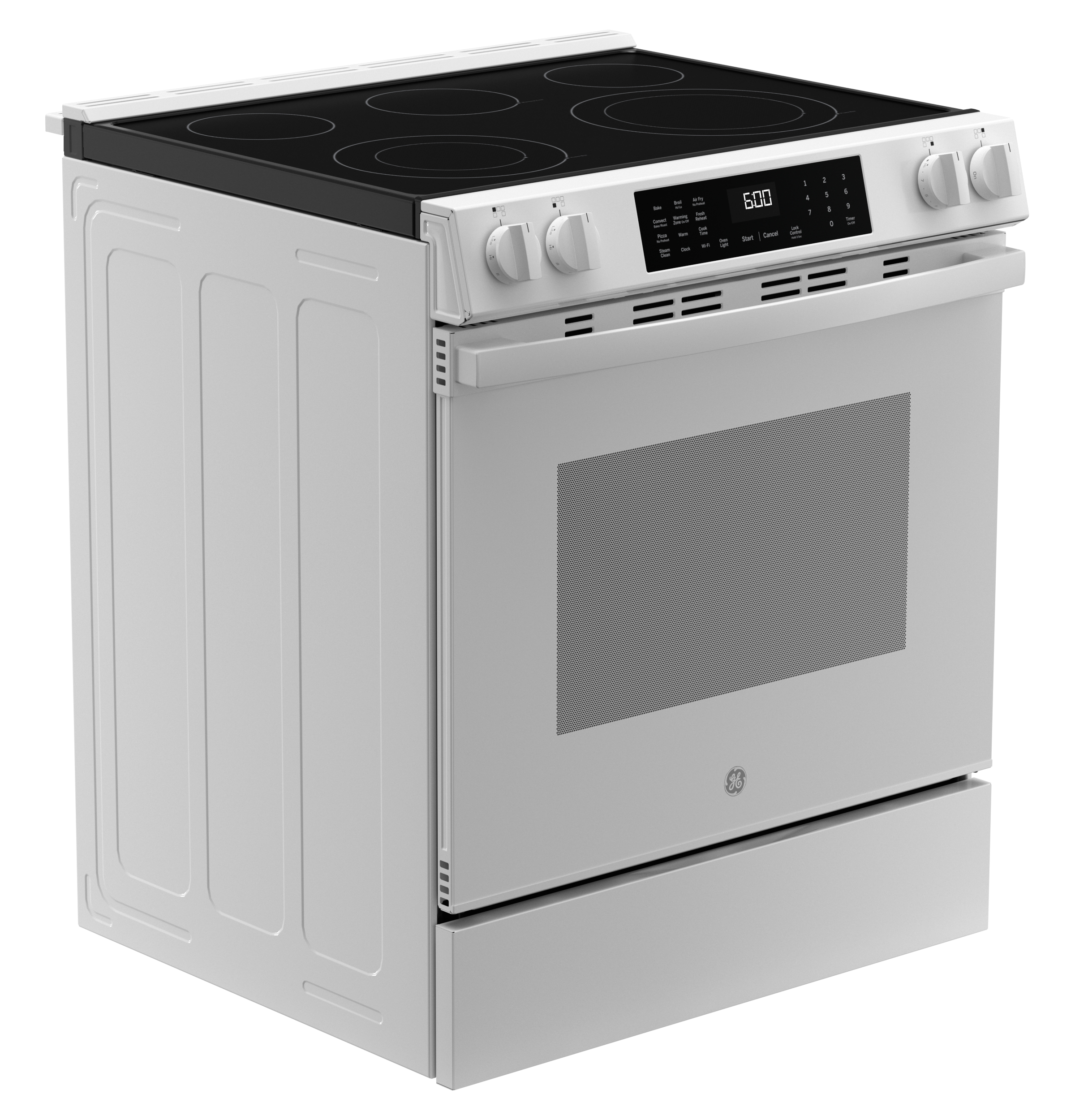 30" Slide-In Electric Convection Range with No Preheat Air Fry and EasyWash Oven Tray GRS600AVWW