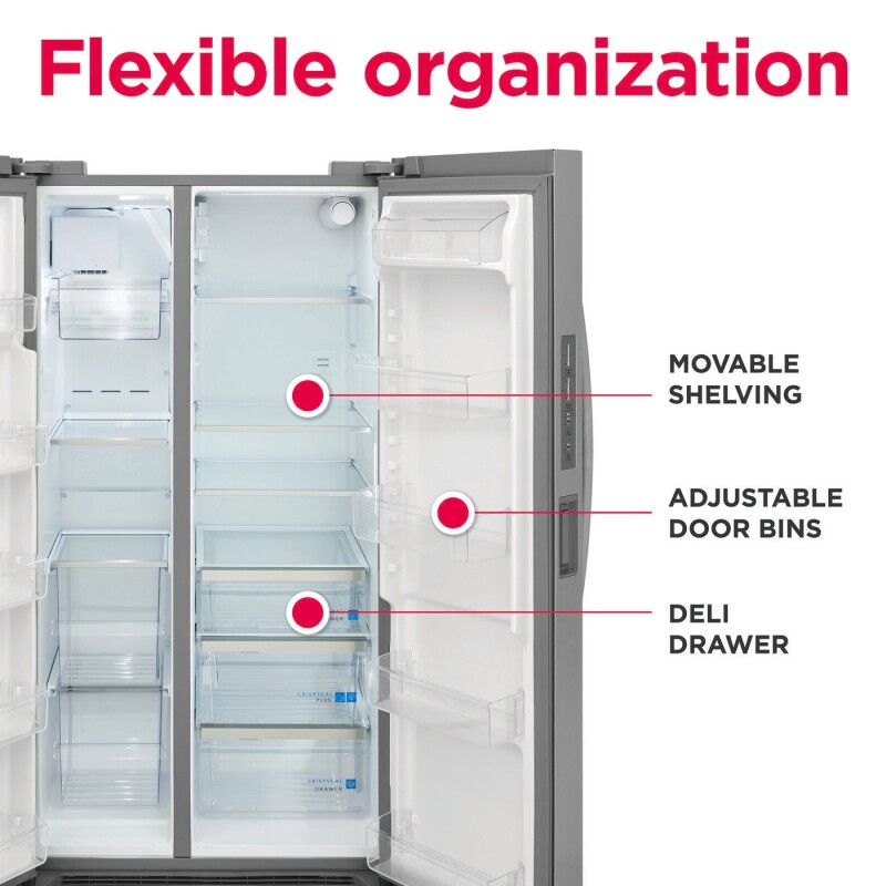 26 Cu. Ft. 36" Standard-Depth Side-by-Side Refrigerator GRSN2620AF