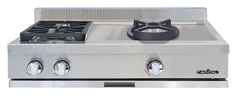36″ Rangetop 2 Burners with Open Wok NG GRT362CWN
