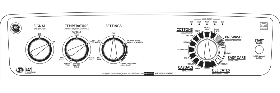 3.6 DOE cu. ft. stainless steel capacity washer GRWN5150MWS