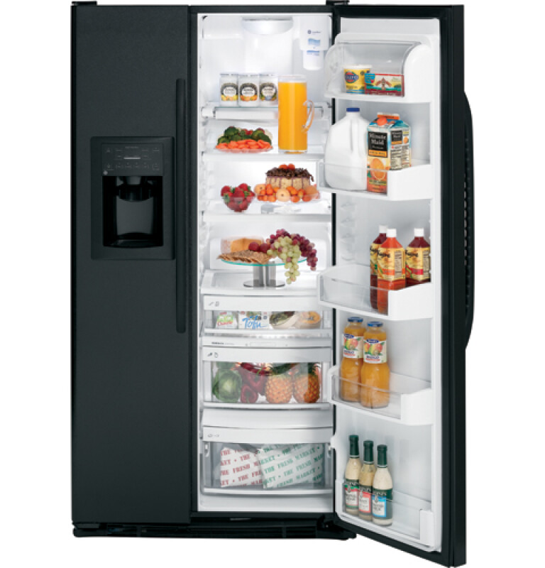 Counter-Depth 22.7 Cu. Ft. Side-By-Side Refrigerator with Dispenser GSC23KGTBB