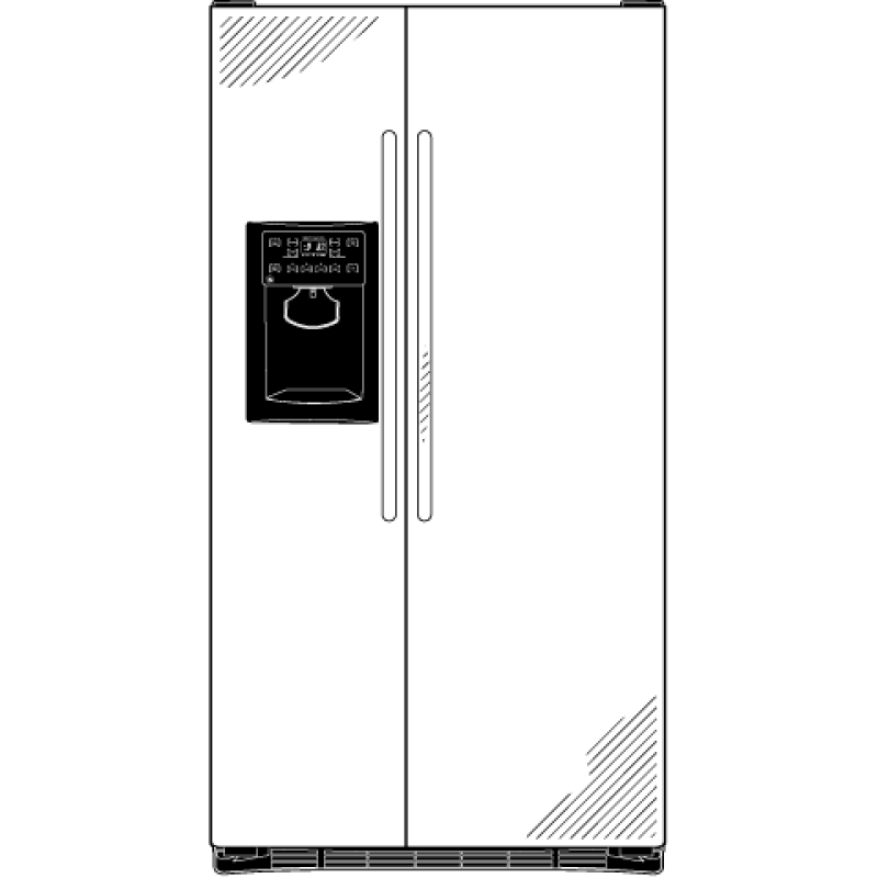 Counter-Depth 22.7 Cu. Ft. Stainless Side-By-Side Refrigerator with Dispenser GSC23KSTSS