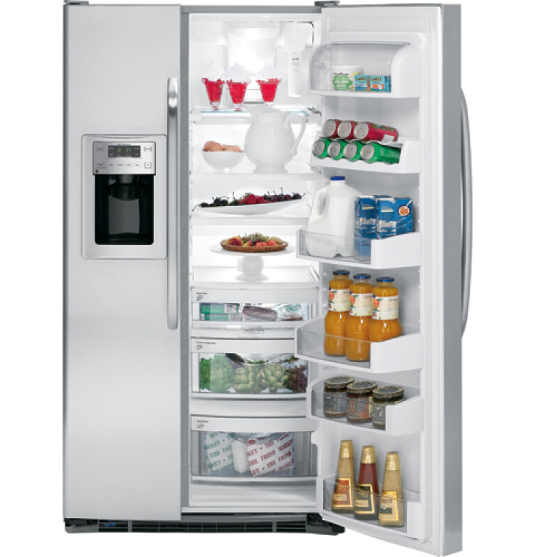 Counter-depth 22.7 Cu. Ft. Side-By-Side Refrigerator with Dispenser GSC23KSWSS