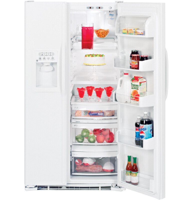 CustomStyle 22.7 Cu. Ft. Side-By-Side Refrigerator GSC23LGQWW