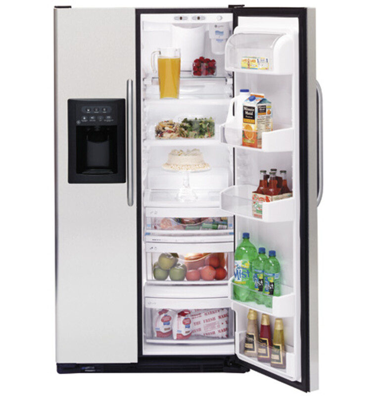 CustomStyle 22.7 Cu. Ft. Stainless Side-By-Side Refrigerator GSC23LSQSS