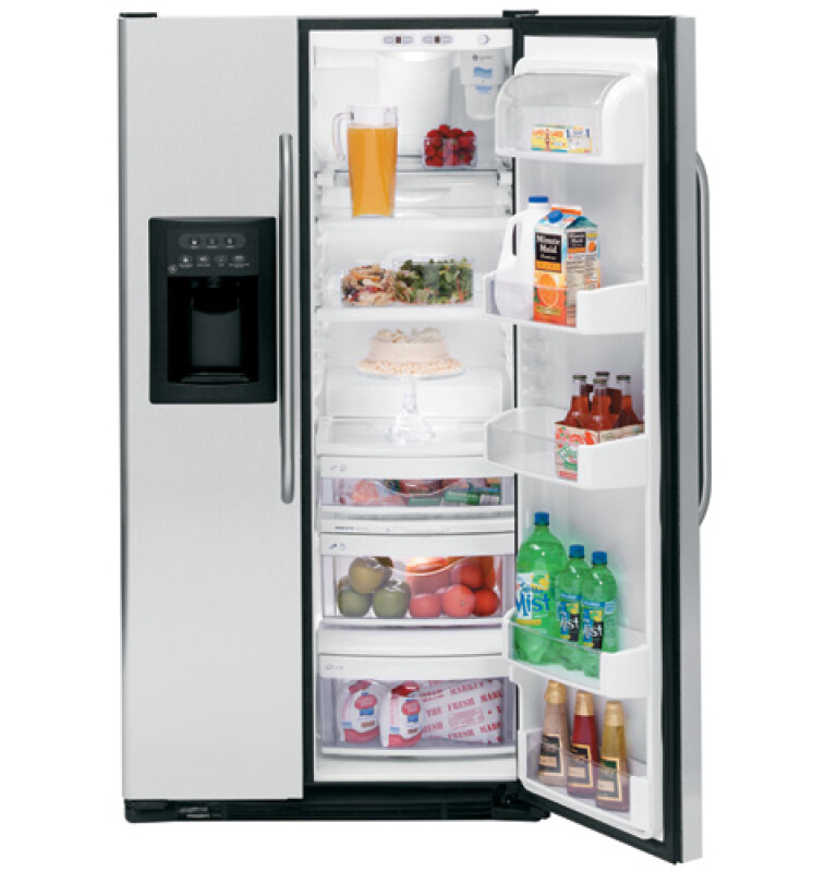 CustomStyle 22.6 Cu. Ft. Stainless Side-By-Side Refrigerator GSC23LSRSS
