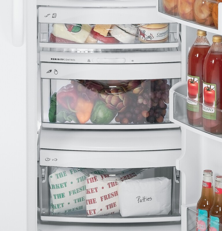 22.7 Cu. Ft. Side-By-Side Refrigerator with Dispenser GSCF3PGXWW