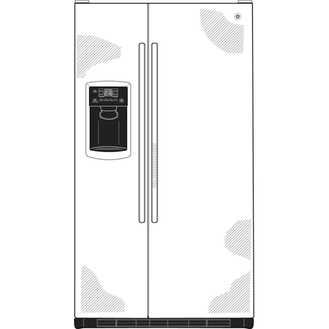 22.7 Cu. Ft. Side-By-Side Refrigerator with Dispenser GSCS3KGYSS