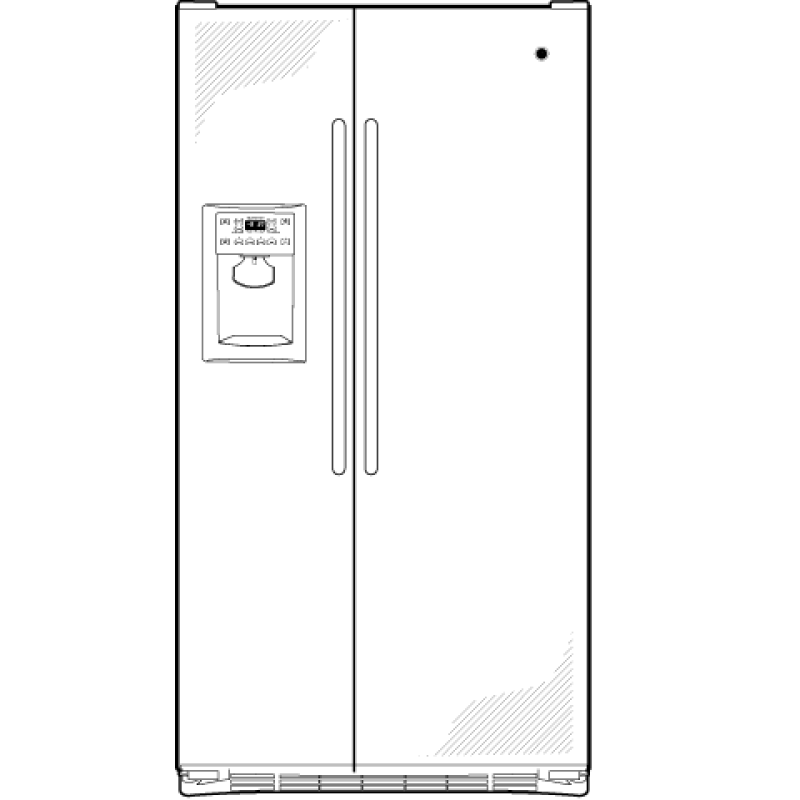 22.7 Cu. Ft. Side-By-Side Refrigerator with Dispenser GSCS3PGXSS