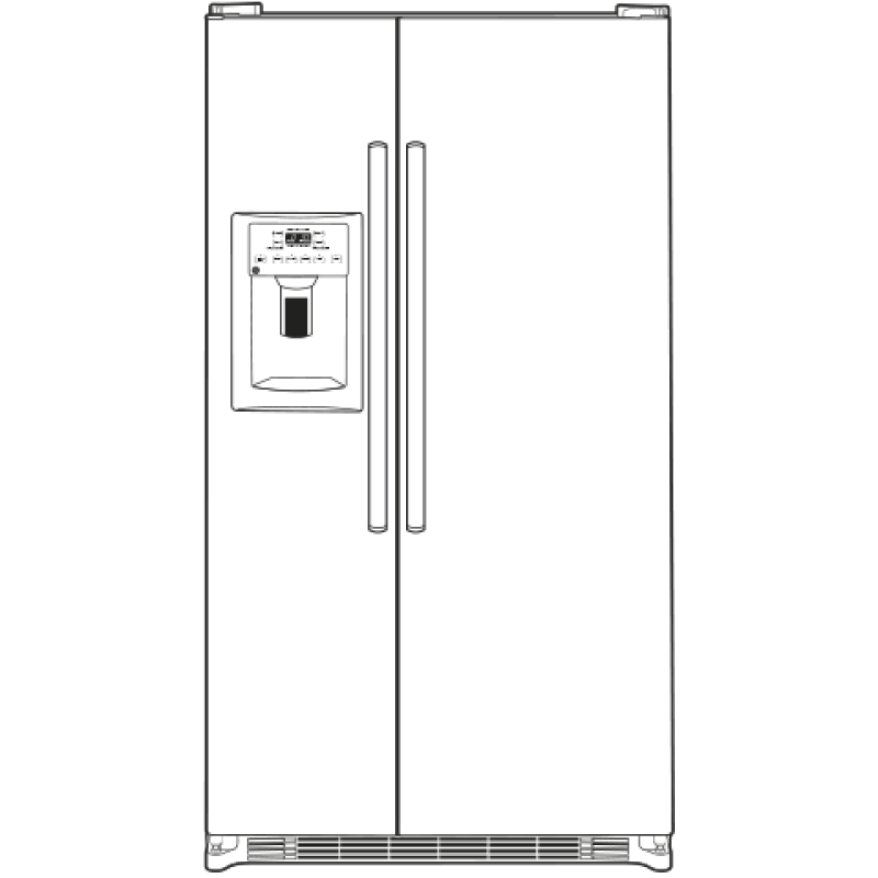 21.8 Cu. Ft. Side-By-Side Refrigerator GSE22ETHBB
