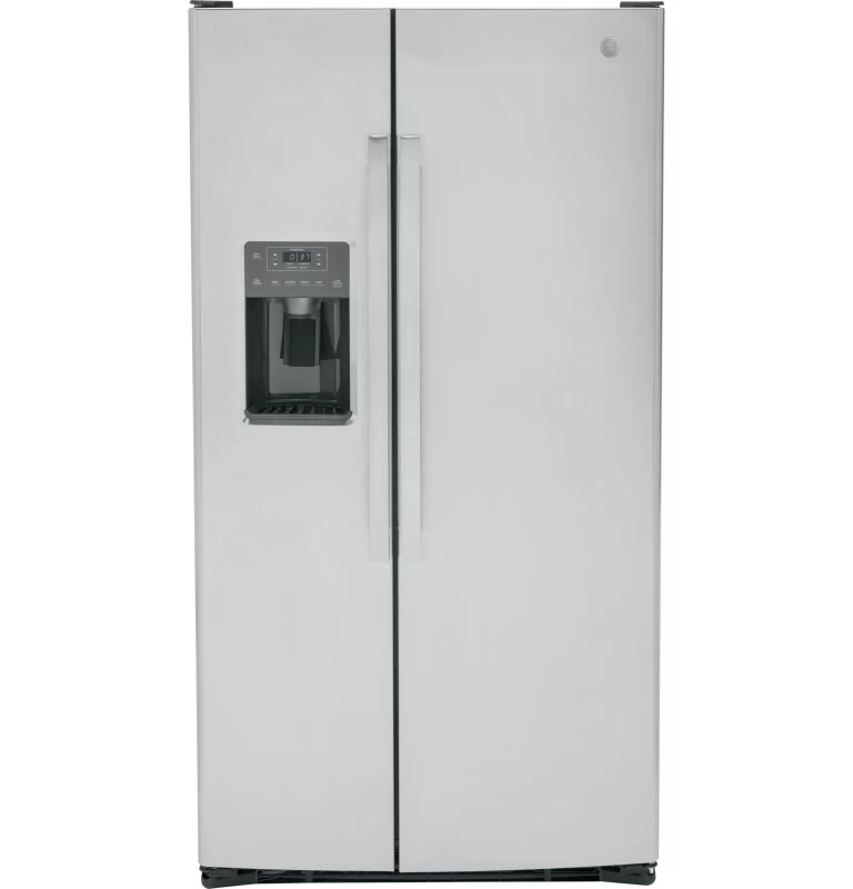 GE 25.3 Cu. Ft. Side-By-Side Refrigerator Gray GSE25GYPFS Picture 1
