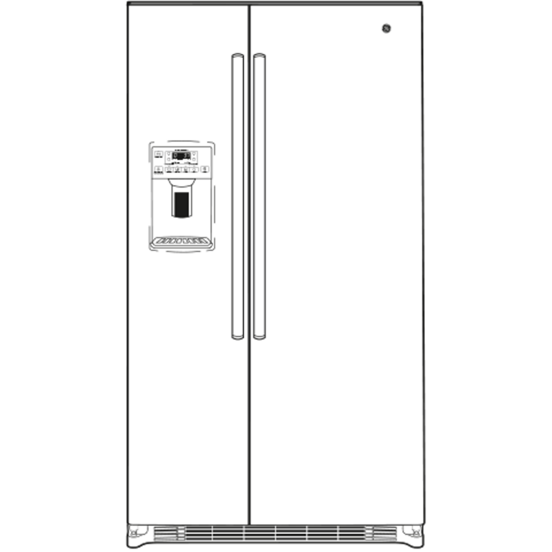 25.3 Cu. Ft. Side-By-Side Refrigerator GSE25HGHBB