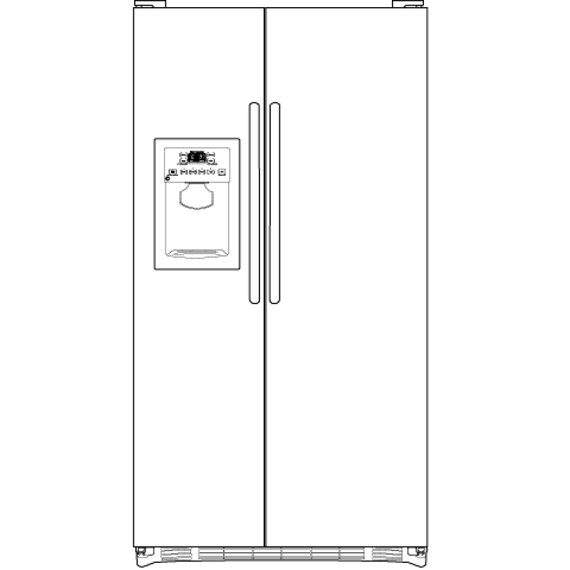 25.3 Cu. Ft. Side-By-Side Refrigerator with Dispenser GSF25IGZWW