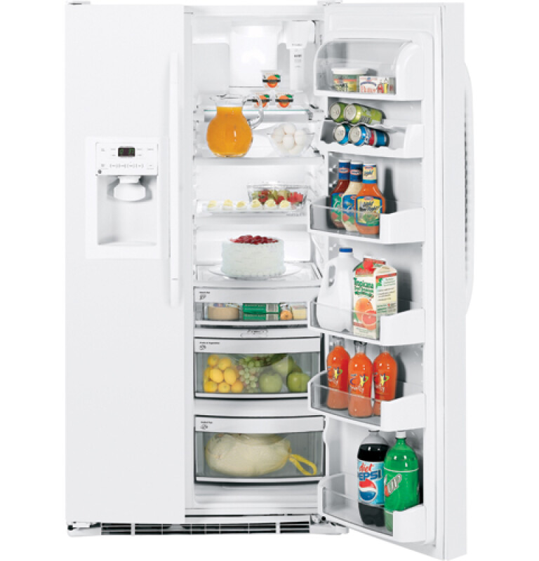 25.4 Cu. Ft. Stainless Side-By-Side Refrigerator with Dispenser GSS25KSWSS