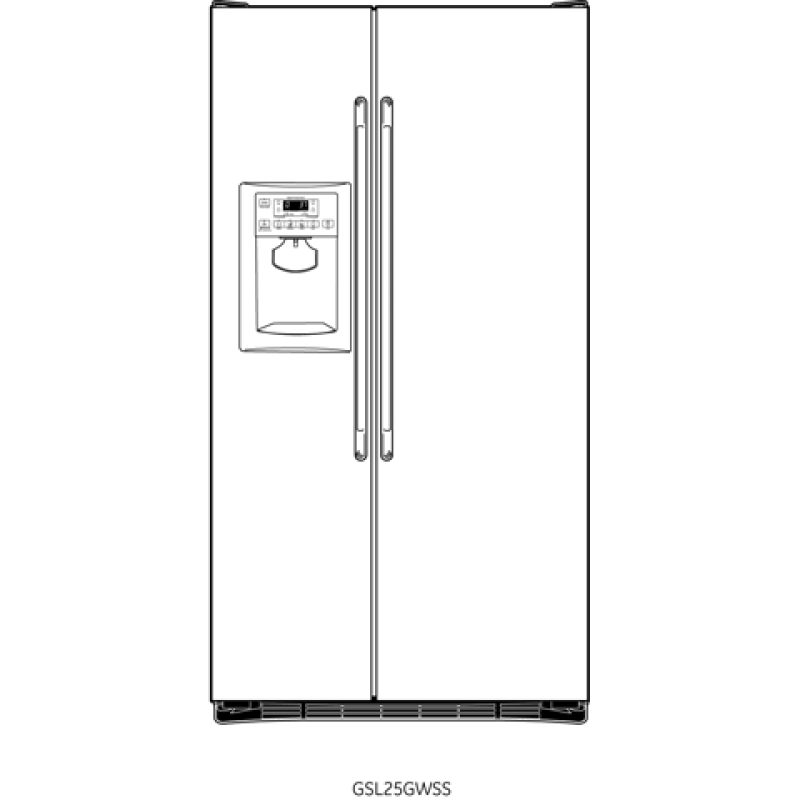 25.4 Cu. Ft. Side-By-Side Refrigerator with Dispenser GSF25XGWBB