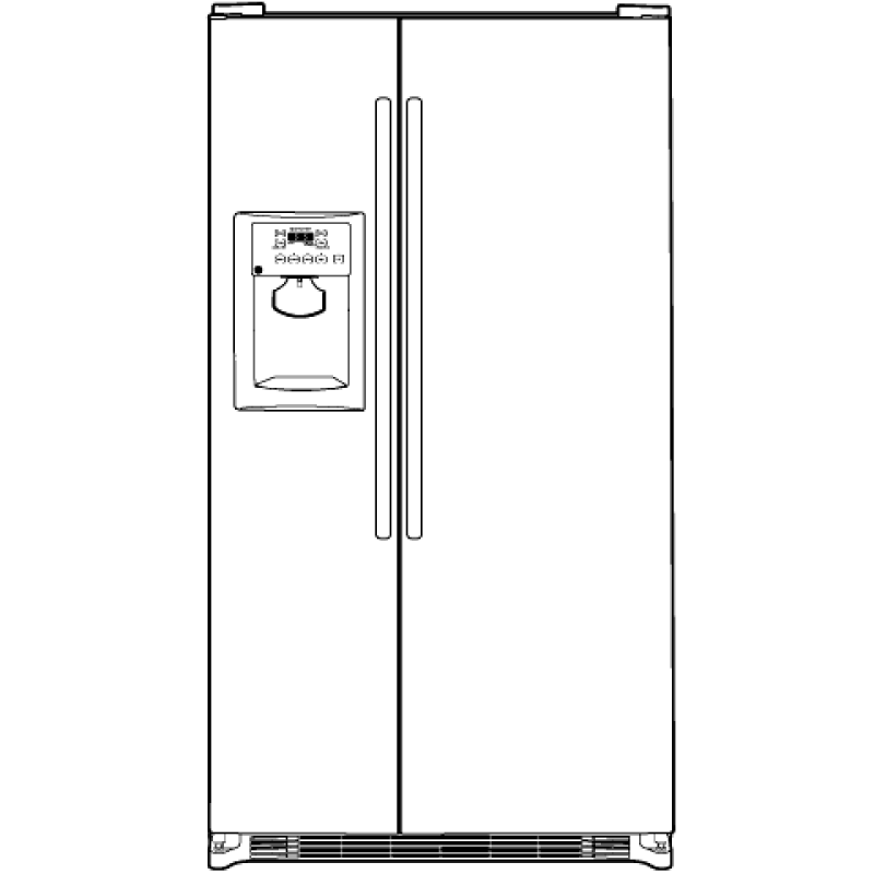 22.0 Cu. Ft. Side-By-Side Refrigerator with Dispenser GSH22JFTBB