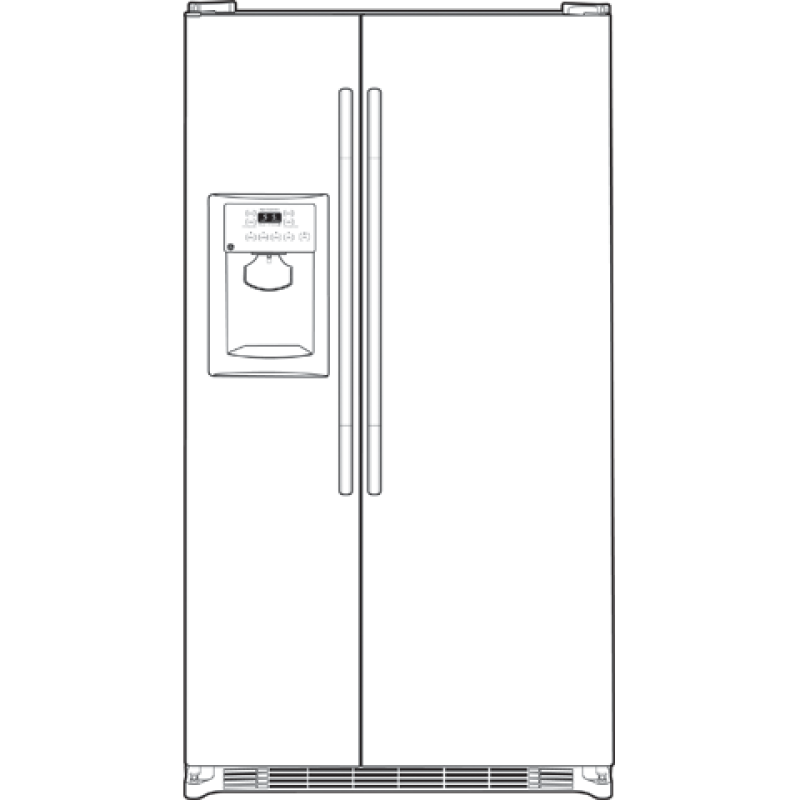 21.9 Cu. Ft. Side-By-Side Refrigerator with Dispenser GSH22JFZWW