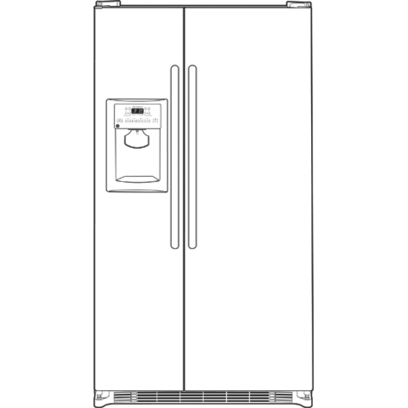 21.9 Cu. Ft. Side-By-Side Refrigerator with Dispenser GSH22JGCBB