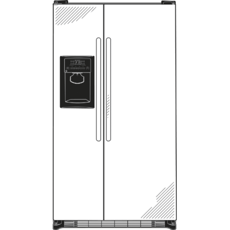 21.9 Cu. Ft. Side-By-Side Refrigerator with Dispenser GSH22JSCSS