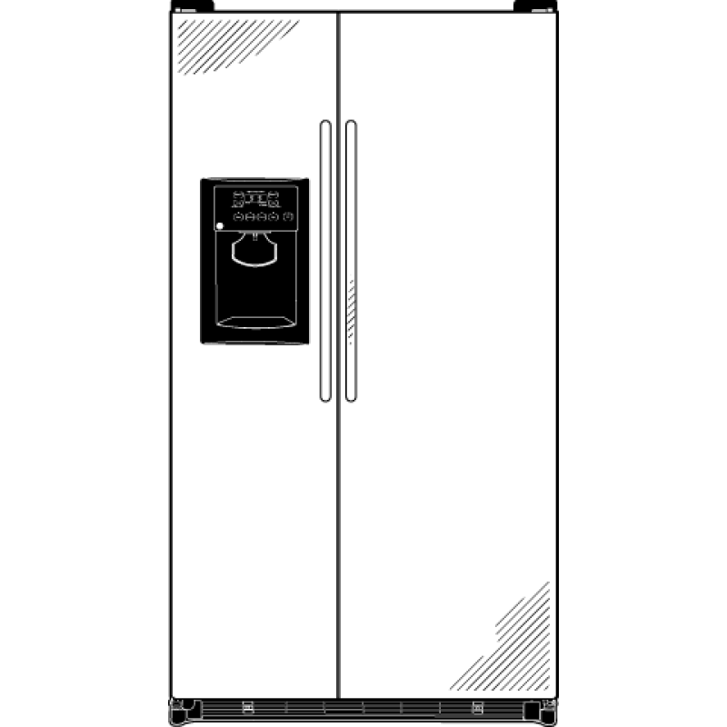 22.0 Cu. Ft. Stainless Side-By-Side Refrigerator with Dispenser GSH22JSTSS
