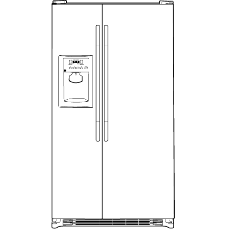 25.3 Cu. Ft. Side-By-Side Refrigerator with Dispenser GSH25GGCBB