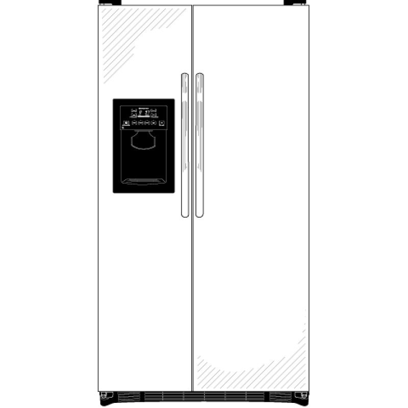 25.0 Cu. Ft. Side-By-Side Refrigerator with Dispenser GSH25ISZSS