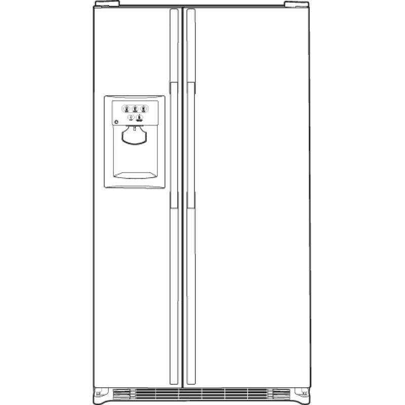 25.0 Cu. Ft. Side-By-Side Refrigerator with Dispenser GSH25JFRCC