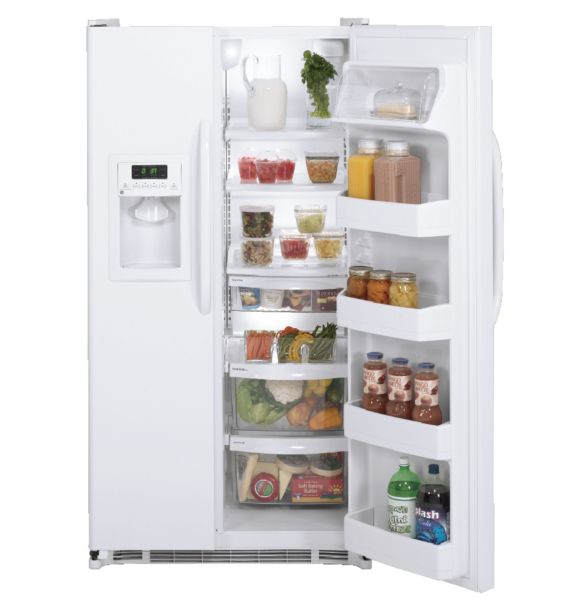 25.3 Cu. Ft. Side-By-Side Refrigerator with Dispenser GSH25JGBWW