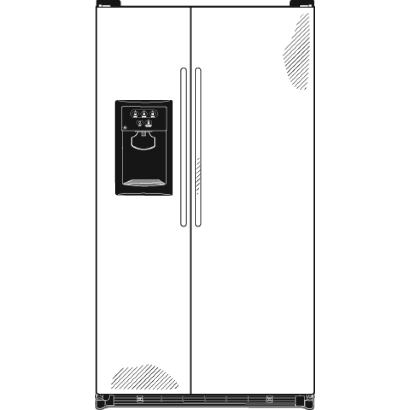 25.0 Cu. Ft. Stainless Side-By-Side Refrigerator with Dispenser GSH25JSRSS