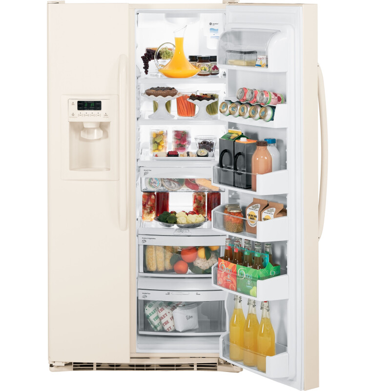 25.4 Cu. Ft. Side-By-Side Refrigerator with Dispenser GSHF5KGXBB