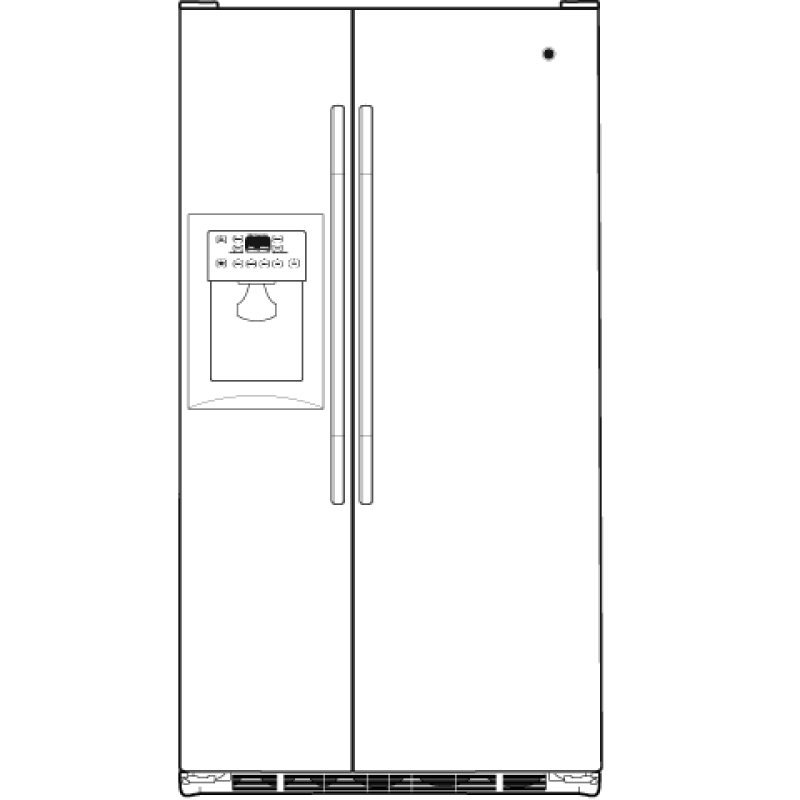 25.4 Cu. Ft. Side-By-Side Refrigerator with Dispenser GSHF5KGXCC