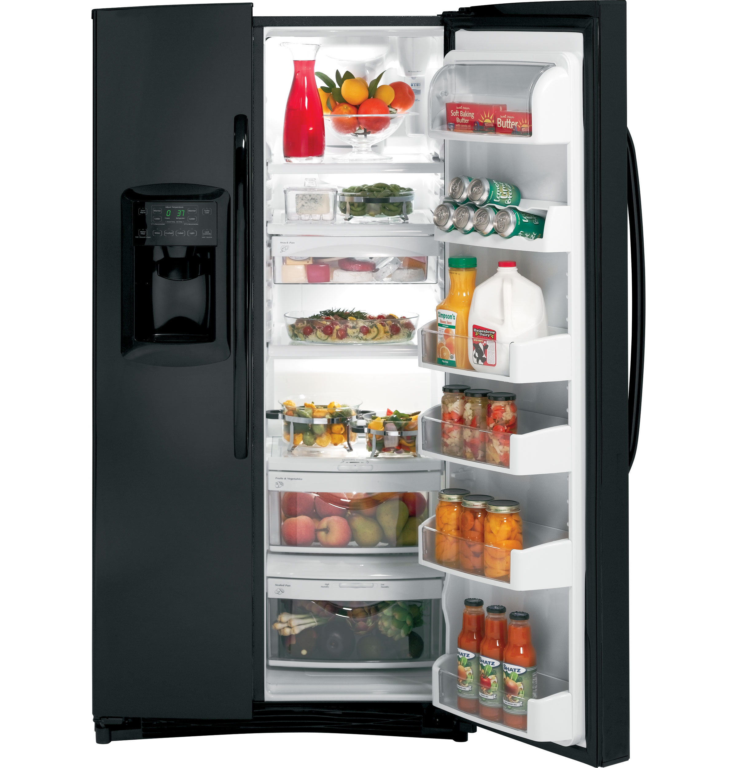 25.4 Cu. Ft. Capacity Side-By-Side Refrigerator with Dispenser GSHF5MGXBB