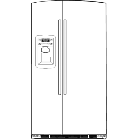 25.4 Cu. Ft. Capacity Side-By-Side Refrigerator with Dispenser GSHF5MGXBB