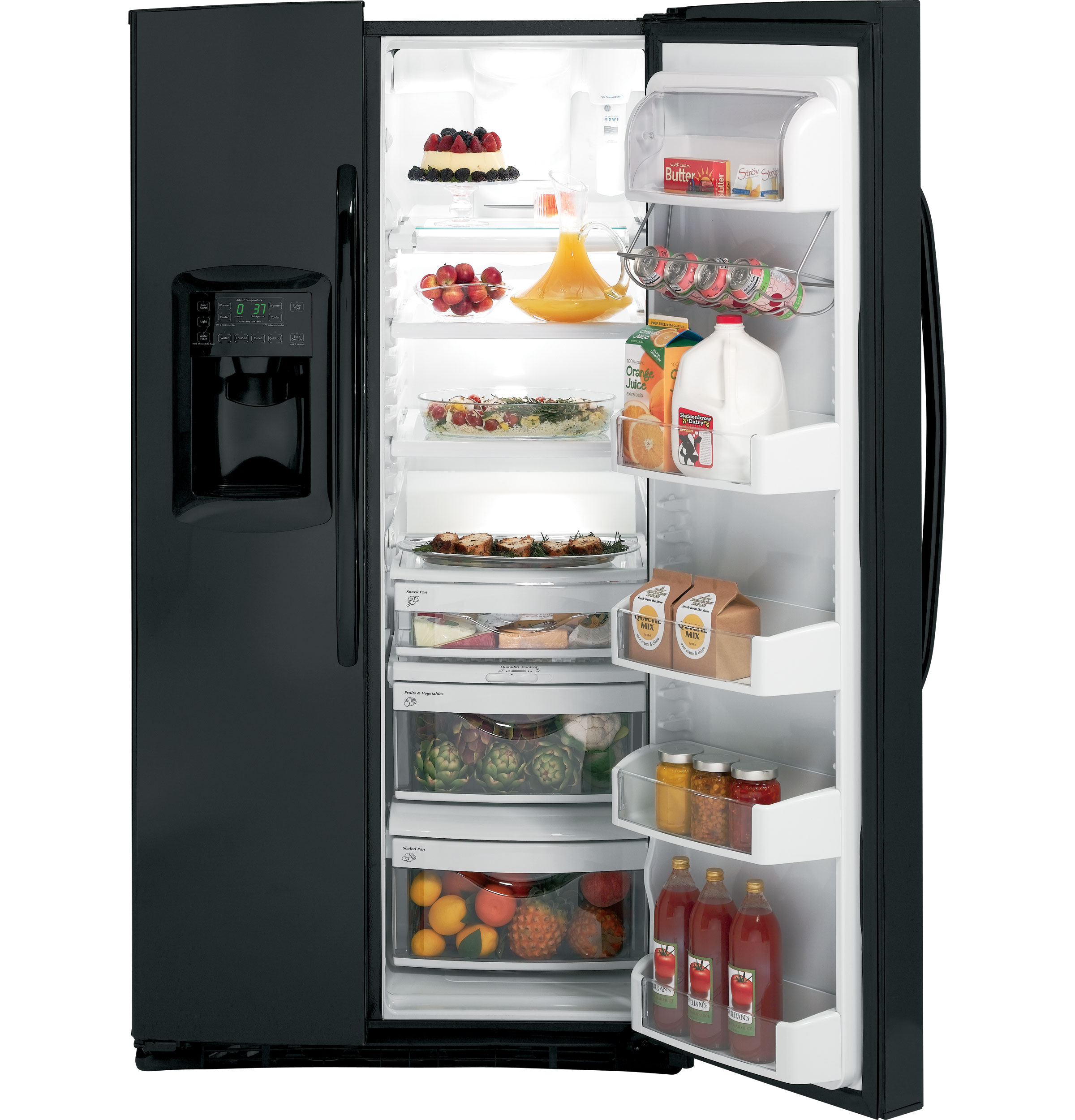 25.4 Cu. Ft. Side-By-Side Refrigerator with Dispenser GSHF5PGXBB
