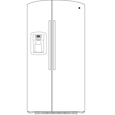 25.4 Cu. Ft. Side-By-Side Refrigerator with Dispenser GSHF5PGXBB