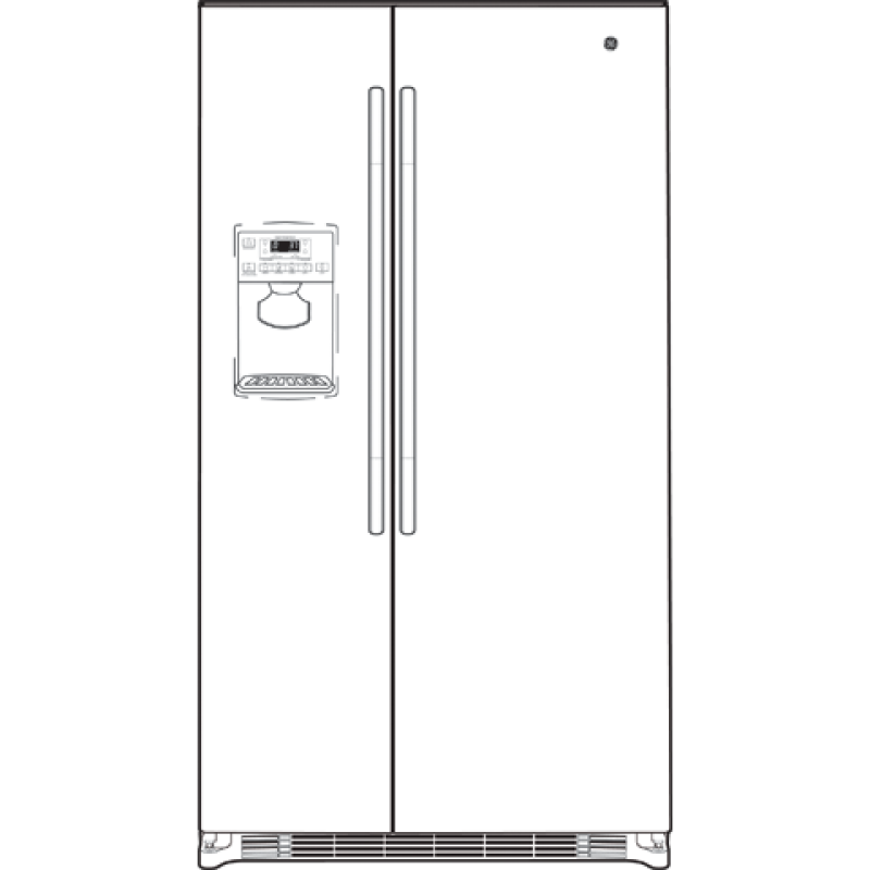 25.9 Cu. Ft. Side-By-Side Refrigerator with Dispenser GSHF6NGBBB