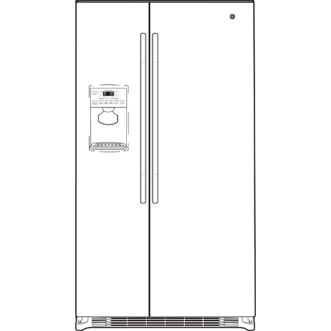 25.9 Cu. Ft. Side-By-Side Refrigerator with Dispenser GSHF6NGBWW